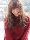 【Violet】シナモンモーブグレージュ×ふわくしゅロング