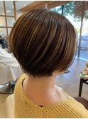 立体感グラデーションボブ