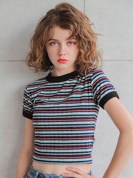 ラックスビーシュルー 亀有店(LUXBE Shuroo) ほつれウエーブセミディ【LUXBE Shuroo 亀有店】