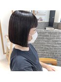 ミニボブもナチュラル縮毛でおさまりアップ! 【momo】