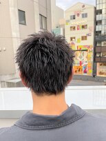 ガズル ハラジュク(GUZZLE HARAJUKU)&nbsp;刈り上げないスパイキーショート　黒髪短髪アップバング