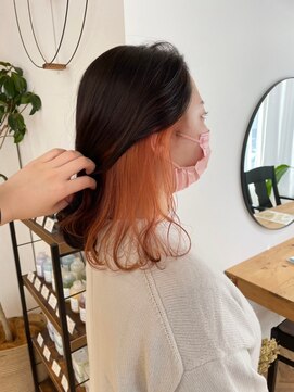 コンムオーベレ(COMMUOVERE) インナーカラー×オレンジ