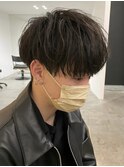 メンズマッシュツイストスパイラルパーマニュアンスパーマ
