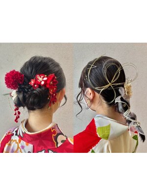 【2024年卒業式予約受付中♪】ヘアセット＋袴着付け袴２点SET￥11,000◎早朝相談OK！お気軽にご相談下さい◎