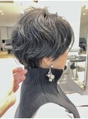 大人可愛い20代30代40代前下がりショートボブ【GRAFF日本橋】