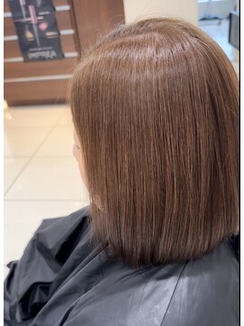 サンタフェ 岐阜島店(Santa'Fe) Santa'Fe式脱白髪染め白髪ぼかしカラー/ボブ