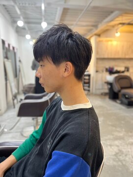 ソイクフ 四条大宮店(SOY-KUFU) 【soy-kufu】MEN'S HAIRアッシュブラックショートヘア