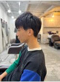 【soy-kufu】MEN'S HAIRアッシュブラックショートヘア