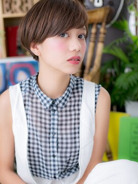 カバーヘア イヴ 戸頭店(COVER HAIR EVE) 斜めバング大人かわいいナチュラルマッシュh3戸頭20代30代40代