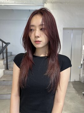 ゼスト パーク(ZEST PARK) ボルドーカラーレイヤーカット吉祥寺学割 kanon