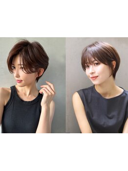 [六甲道/学割]カット\3300/カット+フルカラー+Tr\6600～顔周り,前髪カットにこだわり韓国風スタイルも