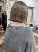 ハーフブリーチ×オリーブベージュ