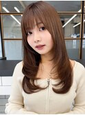 透明感♪髪質改善カラー小顔艶感ミルクティーベージュ