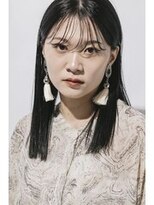 アンジュール 鹿児島中央店(UNJOUR.)&nbsp;ダークグレー×切りっぱなしストレート 20代30代40代