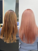 ラピステン 福岡天神 大名店(Lapis)&nbsp;オレンジ/ホワイトグレージュミニウルフデジタルパーマ