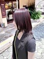 オール 学園前店(oar)&nbsp;ブリーチなしチェリーレッド×顔周りレイヤー