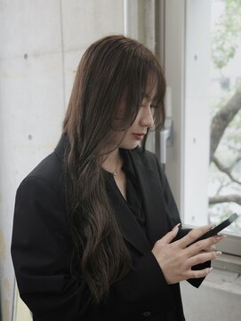 ディジョン(Dijon) 韓国顔まわりレイヤーカットグレージュオリーブベージュブラウン