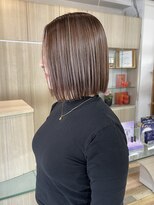 ラヴィエール(LAVIERE by R-EVOLUT)&nbsp;白髪ぼかしハイライト/大人ボブ/髪質改善縮毛矯正酸性ストレート