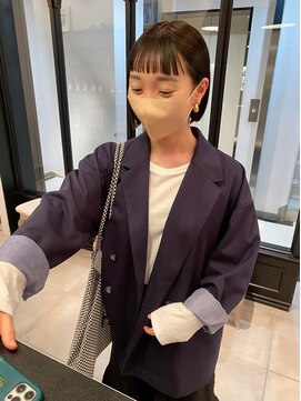 シータ(sheta) 【表参道sheta小林】小顔ぱっつん前髪オン眉ワイドバングボブ