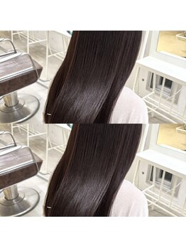 アミエ(AMIE)の写真/【話題のトステア配合】今までにない手触りとツヤを実感◎髪に優しい厳選薬剤で憧れのサラ艶ストレートへ