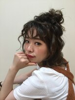 ヘアメイク アージュ 天神西通り店(HAIR MAKE age) 【森田 詩織】ゆるふわハーフアップお団子