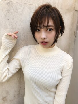 ラノバイヘアー(Lano by HAIR) 【Lano by HAIR】関亜梨佐 黒髪暗髪アッシュ小顔ショート