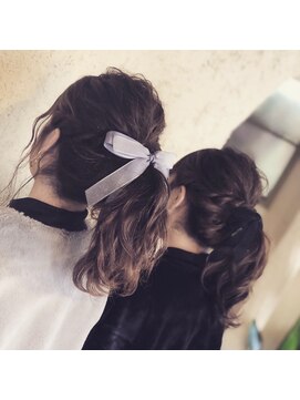 プリモ ココ 鍋島店(Primo coco.) ポニテヘアアレンジ