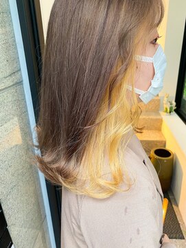 シェリエ(Cherie) イヤリングカラー/レモンイエロー/ブラウンベージュ