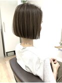 ☆Owll☆ぶつ切りボブオリーブベージュカラー