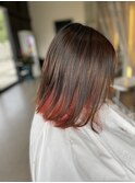 インナーカラー×レッド