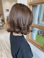 アミトヘアアンドサロン(amito hair&salon)&nbsp;ギリギリ結べるぱつふわボブ/白髪染めに見えない白髪染め