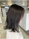 暗髪グレージュ×イヤリングカラー(^^)