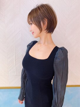 ロンド ストラーダ 心斎橋(Lond strada) ショート×ハイライト白髪ぼかし×シルキーベージュ[心斎橋]