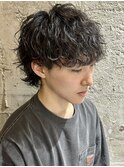 波巻きパーマツイストスパイラルパーママッシュメンズパーマ