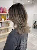 (稲毛)ウルフカット×バレイヤージュ