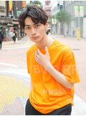 短髪グレーベージュアッシュブラックオーガニックカラー_59121