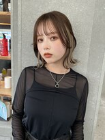 ロンド 表参道店(Lond)&nbsp;インナーカラー/イヤリングカラー/ミルクティーベージュ/ボブ