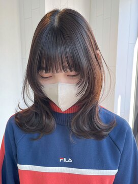 アイティー バイ アルバム 浦和店(IT by ALBUM) フェイスレイヤー_斜めバンググレージュカラー_ba446231