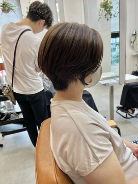 セム(sem) ショートボブ×白髪ぼかしハイライト