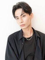 アッシュブラック/マッシュパーマ/刈り上げ/ツーブロック