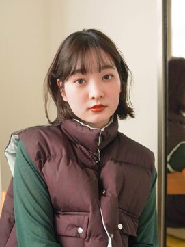 ジュール 大分(Joule) ミディアムヘア/斜めバング/グレージュカラー/大分駅