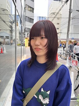 カフ(CAF) CAF FUKO レイヤー/ピンクブラウン/暖色系カラー/大阪/心斎橋