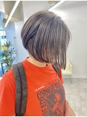 ショートボブ/くびれボブ/ハイライトショートina
