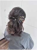 大人可愛いお呼ばれスタイルハーフアップアレンジ