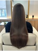 ブリーチダブルカラー&水素トリートメントで透明感のある艶髪