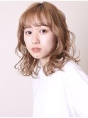 似合わせカット20代30代40代50代ワイドバングレイヤーミディ0403