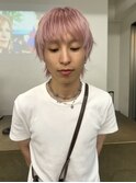 ホワイトペールピンクハイトーンケアブリーチメンズヘア