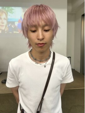 レコ 渋谷(LECO) ホワイトペールピンクハイトーンケアブリーチメンズヘア