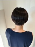 襟足スッキリ丸みショート