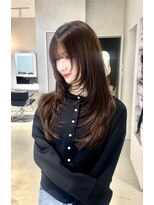 トラップヘアー&nbsp;透けバング×ナチュラル韓国ハイレイヤー